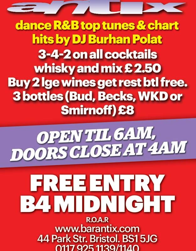 Bar Antix Park Street Bristol Blog Promotion
